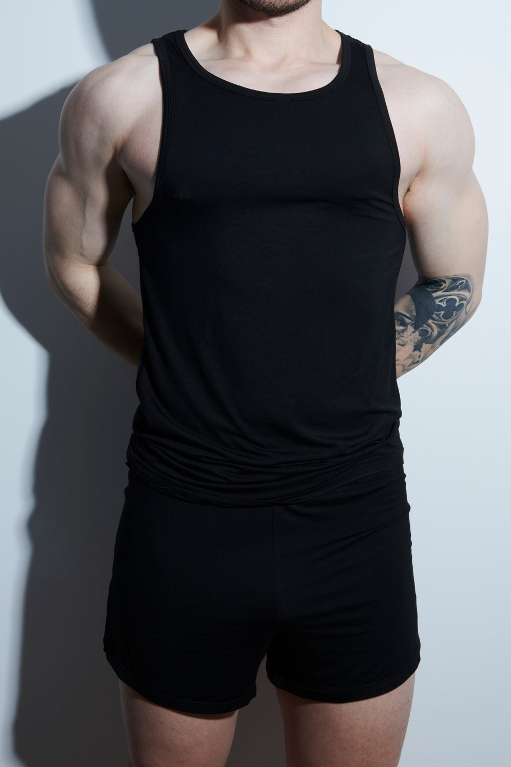 STATIC LOUNGE SINGLET - BLACK