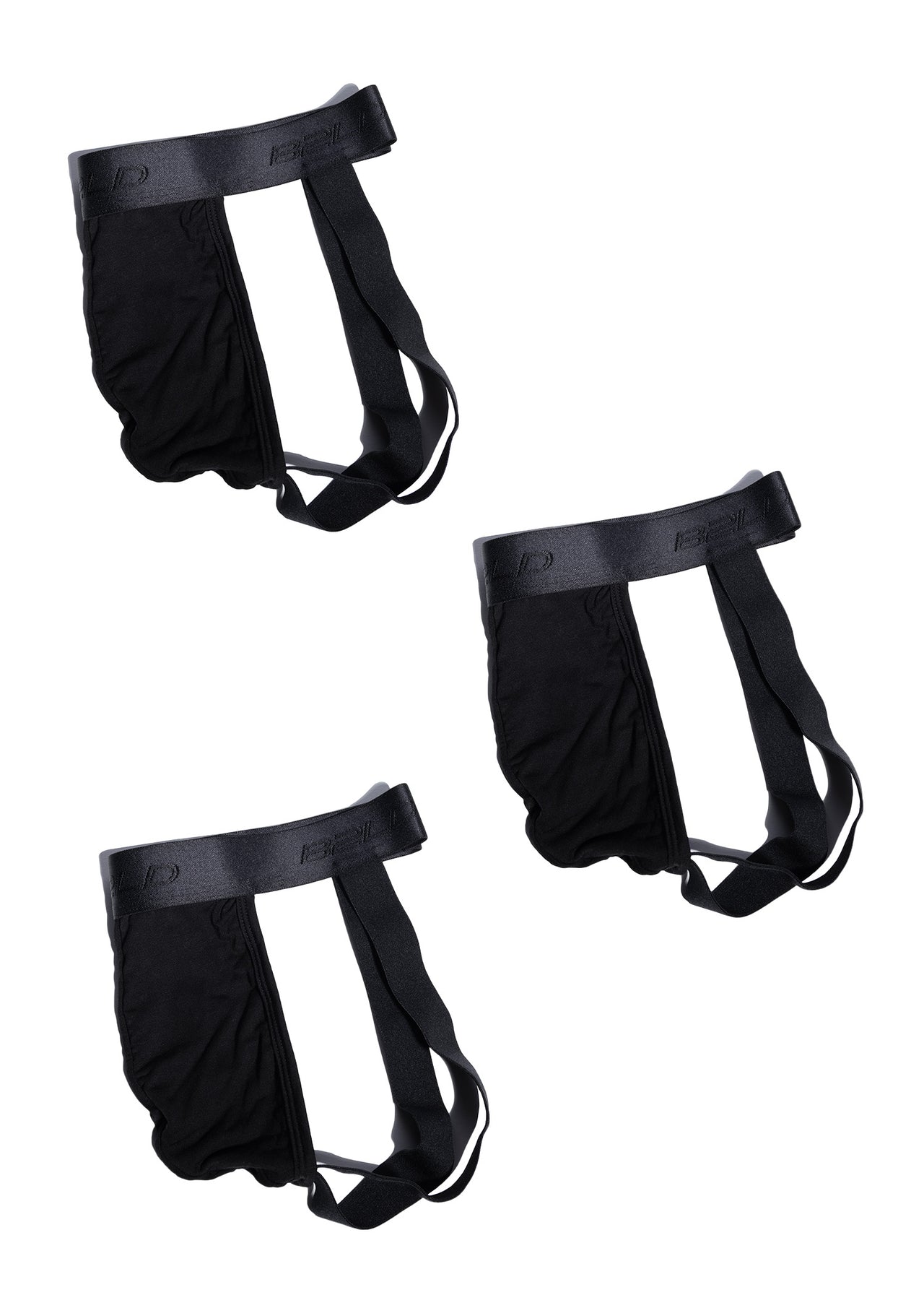 STATIC JOCKSTRAP - 3 PIECE BLACK BUNDLE