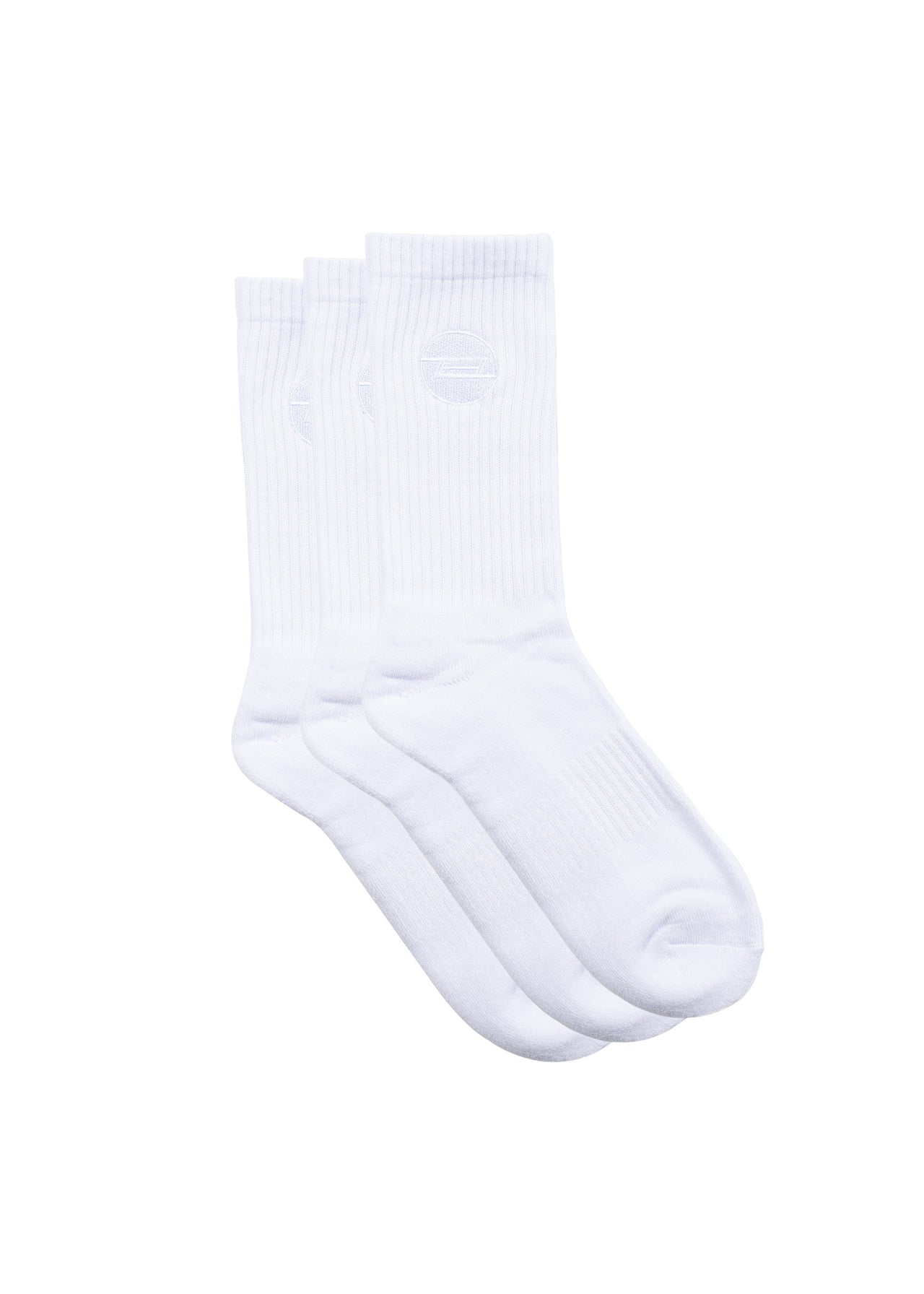 STATIC LOUNGE SOCKS - WHITE - 3 PAIR BUNDLE